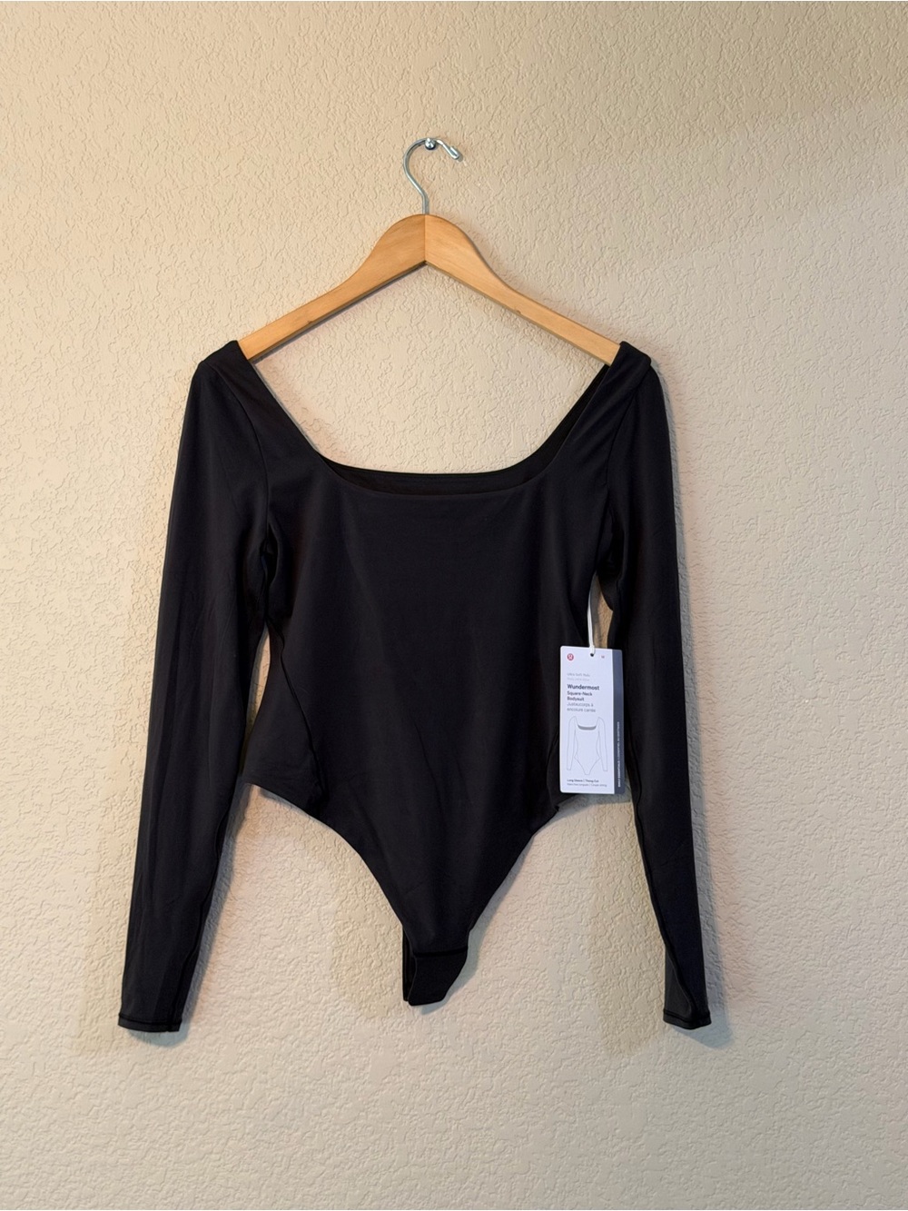 Lululemon Women’s Wundermost Square Neck Long Sleeve Bodysuit, Sz MD